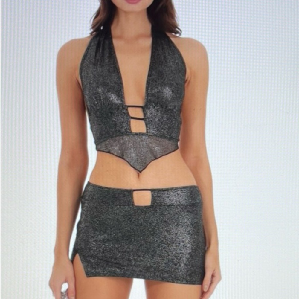 Lucy In The Sky grey sparkly matching set